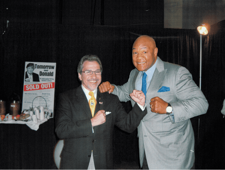 Michael Coles and George Foreman at Learning Annex event, 2007-jpg