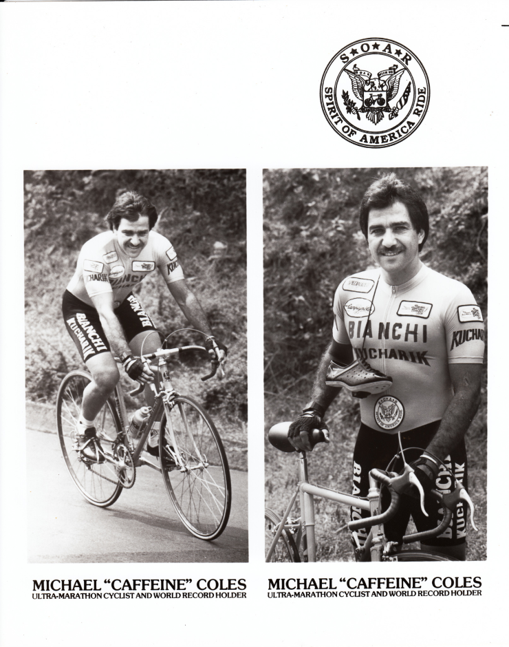 Michael Coles during the 1984 Race Across America