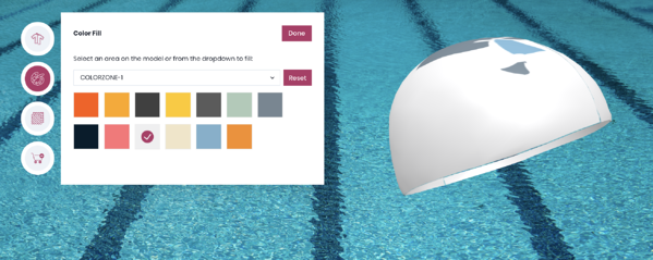 3D configurator for custom swim cap