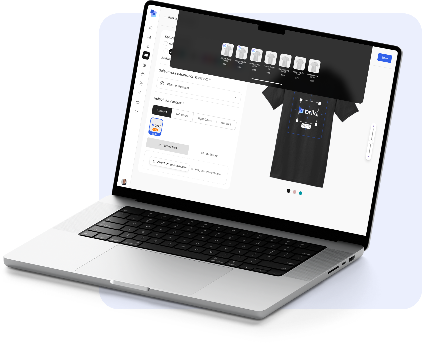 Brikl API-first architecture connecting distributors, decorators, and suppliers